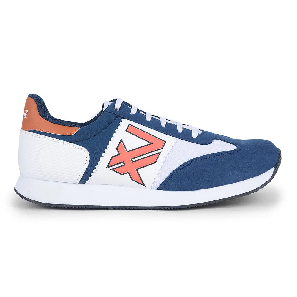 memory foam shoes Leap7x Casual Teal Blue Lacing Sneakers For Men BACKAM-1E By Liberty