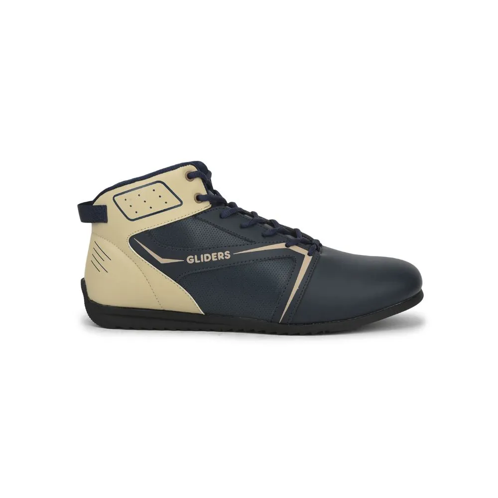 Gliders Casual Navy Blue Lacing Sneakers For Men RIDER-E By Liberty running in a volcanic area shoes training - shoes