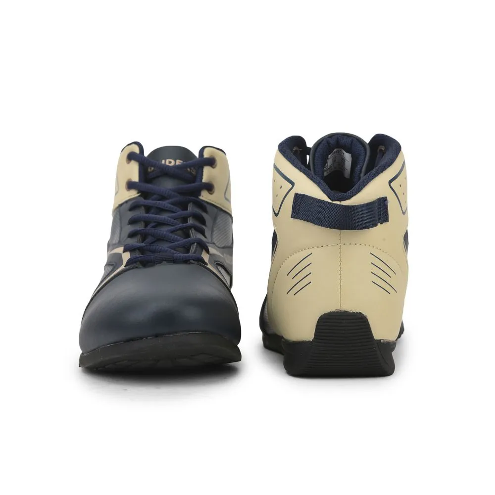 animal - print running wear Gliders Casual Navy Blue Lacing Sneakers For Men RIDER-E By Liberty