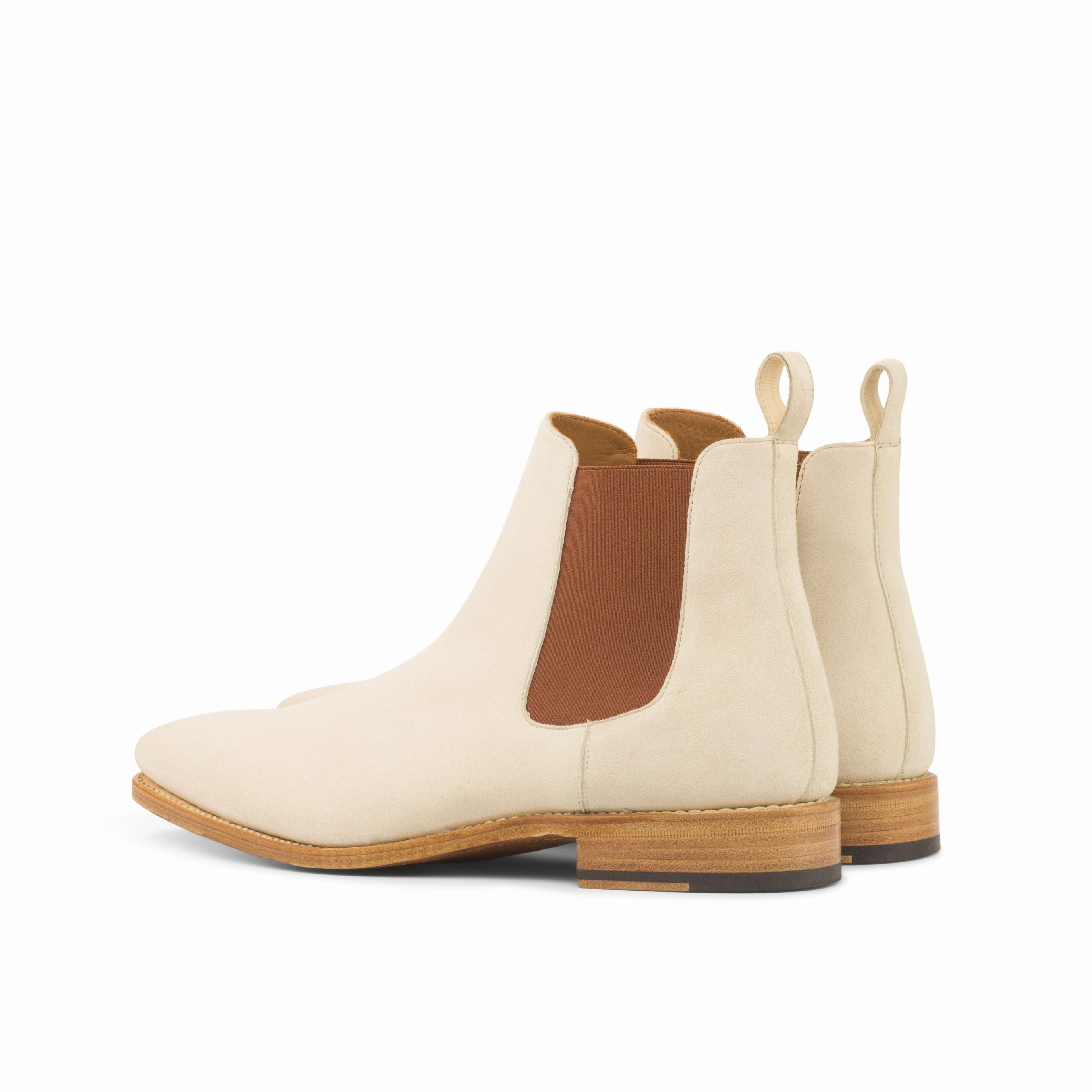 Ivory Cream Suede Chelsea Boots Graduation Ceremony
